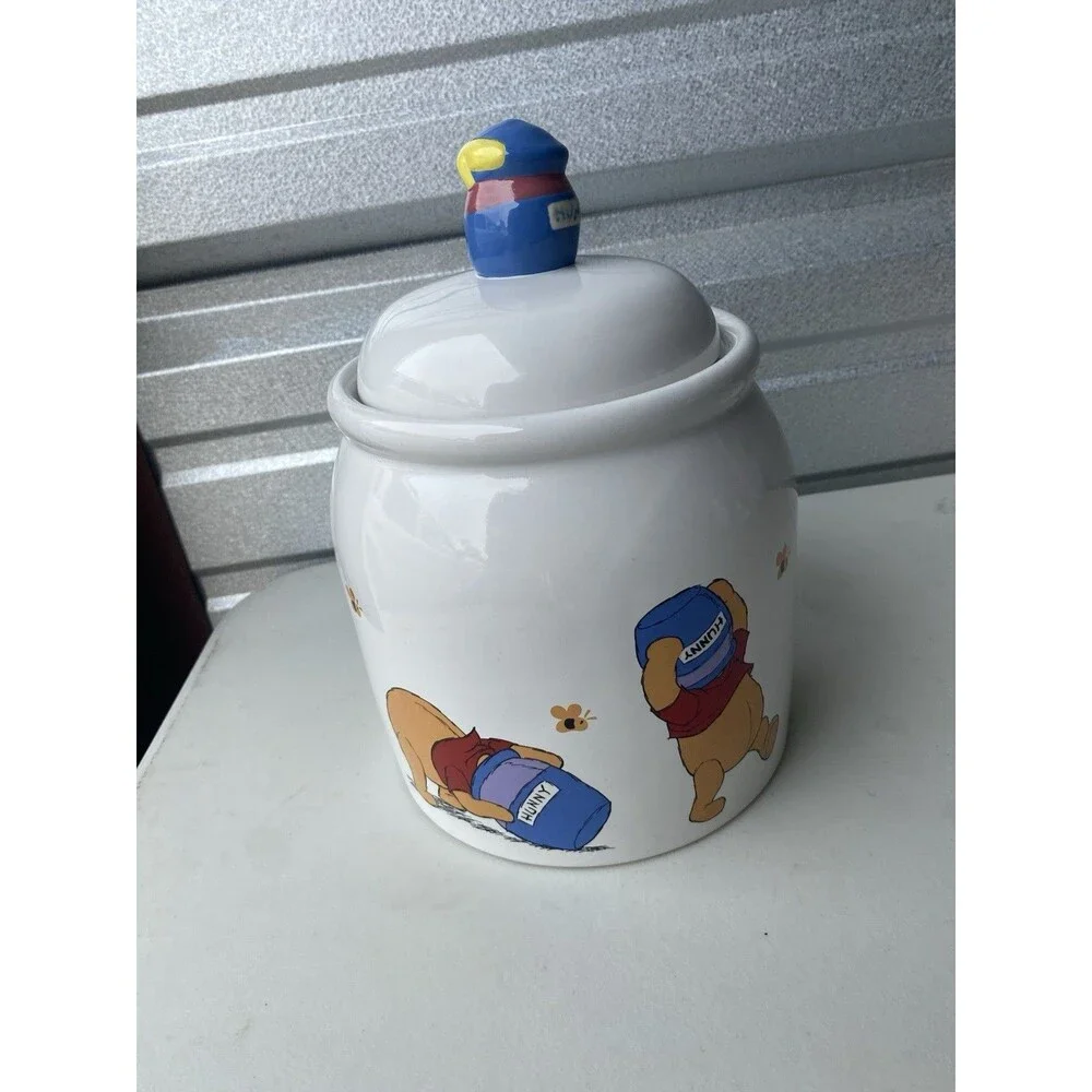 Vintage 1997 Disney Winnie The Pooh Ceramic Cookie Jar Treasure Craft Hunny